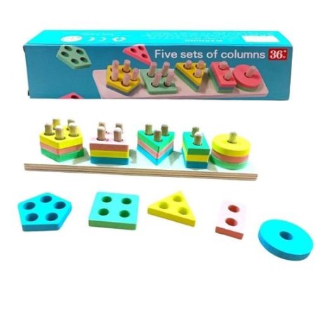 Five sets of columns